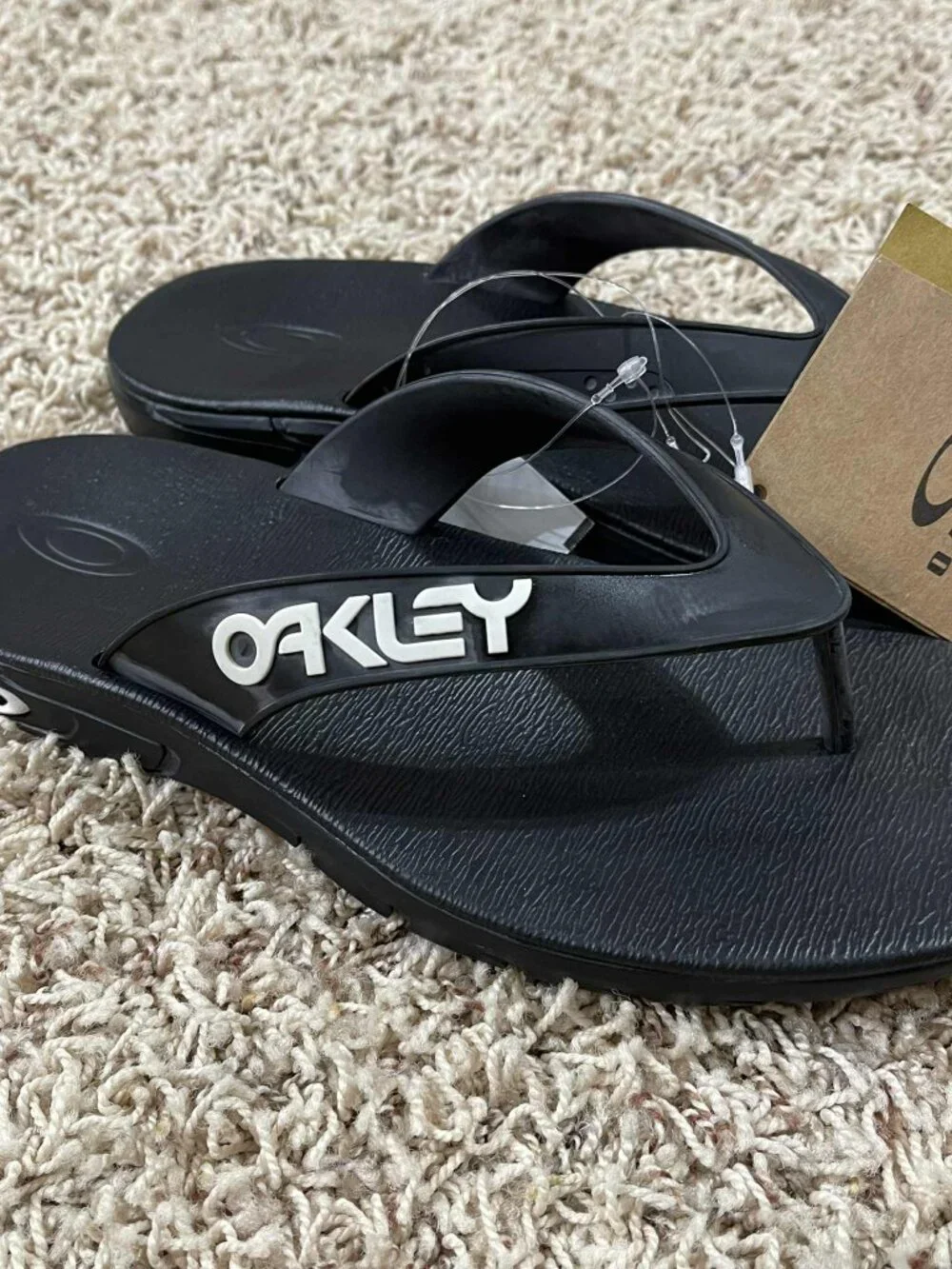 Oakley Men's B1B Flip Flops Sandals Shoes Black, Size 10 (New)
